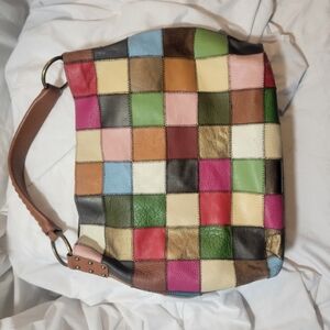 Multicolor Patchwork Hobo Bag